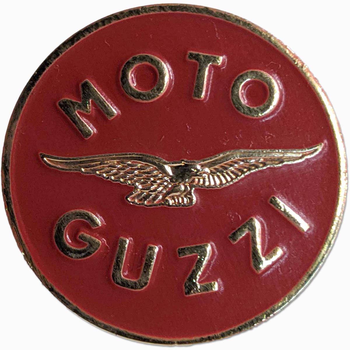 モトグッチ ラウンド Storico ピンバッジ RED ROSSO MOTO GUZZI