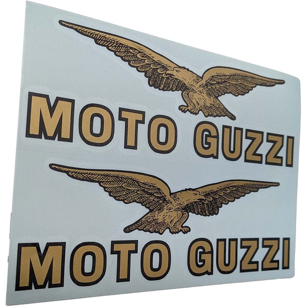 モトグッチ イーグル GOLD 2ピース タンクステッカー左右 MOTO GUZZI EAGLE