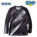 あす楽 ニシ ウェア グラフィックライトロングスリーブシャツ 2811a343-002 ブラック×グレー NISHI メンズ レディース ランニング 23AW cat-apa-aparel