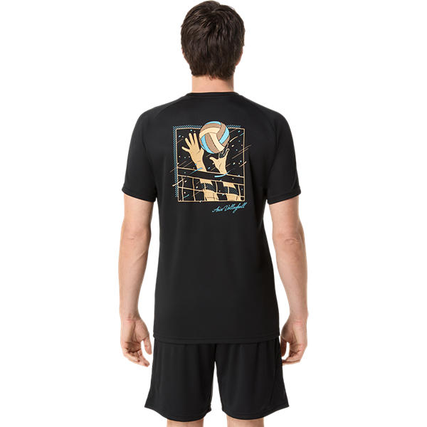 ★【BF SALE エントリーでP10倍】20日20時〜[アシックス] プラクティス半袖シャツ（シーナリー） 2053A247-001 バレーボール 【VB】