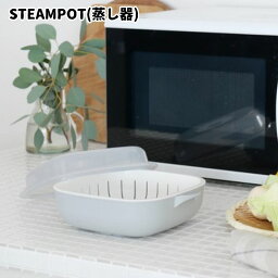 STEAM POT 蒸し器 │ せいろ 鍋 蒸し料理 鍋料理 肉まん 蒸し野菜 うどん 電子レンジ 電子レンジ調理 時短 楽 簡単調理 循環スチーム 蒸気 簡単レシピ付