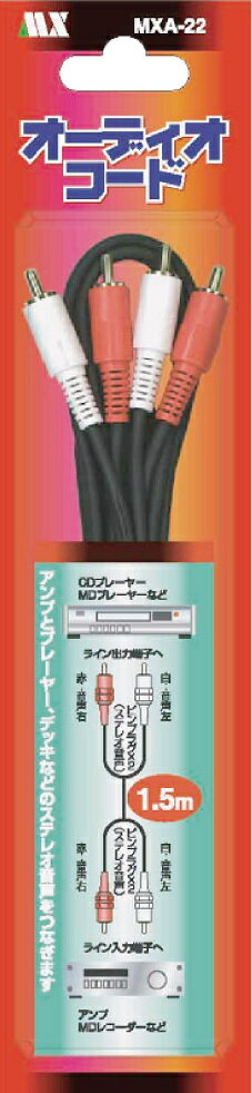 オ−ディオコ−ド ピン2xピン2 1．5MMXA-22