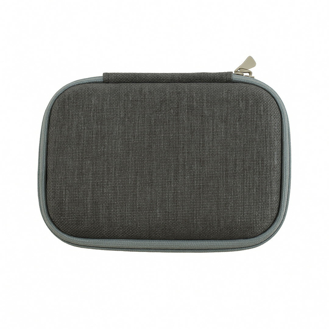 マクサー電機 イヤホン収納ケース ノーマルタイプ ソフトケース グレー 1個 ラウンドファスナー アクセ..