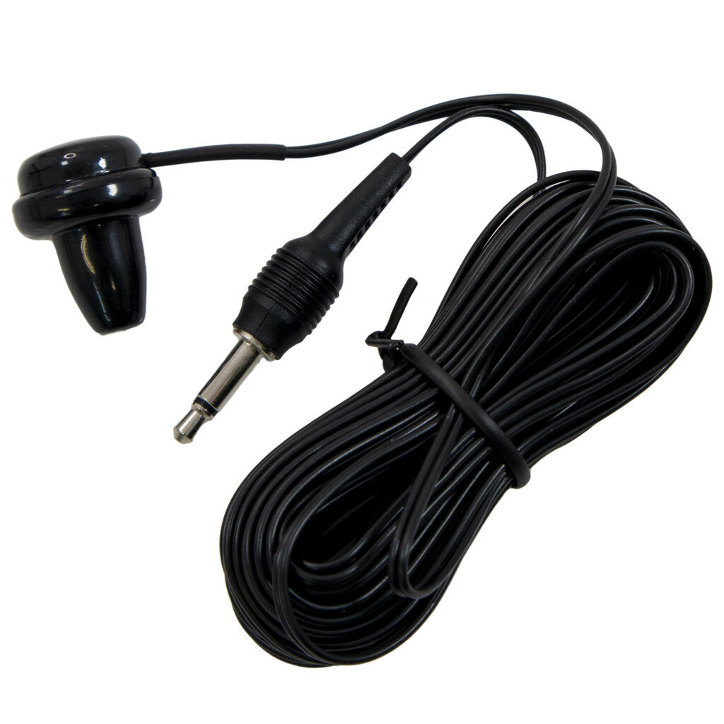 モノラルイヤホン テレビ ラジオ などに使用可能 コード長 5m ブラック 3.5mm ストレートプラグ