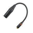 オーディオ 変換ケーブル XLR(4ピン) → 4.4mmジャック(バランス接続) ケーブル長 約10cm 1個入 ブラック SE-OH-XLR-44