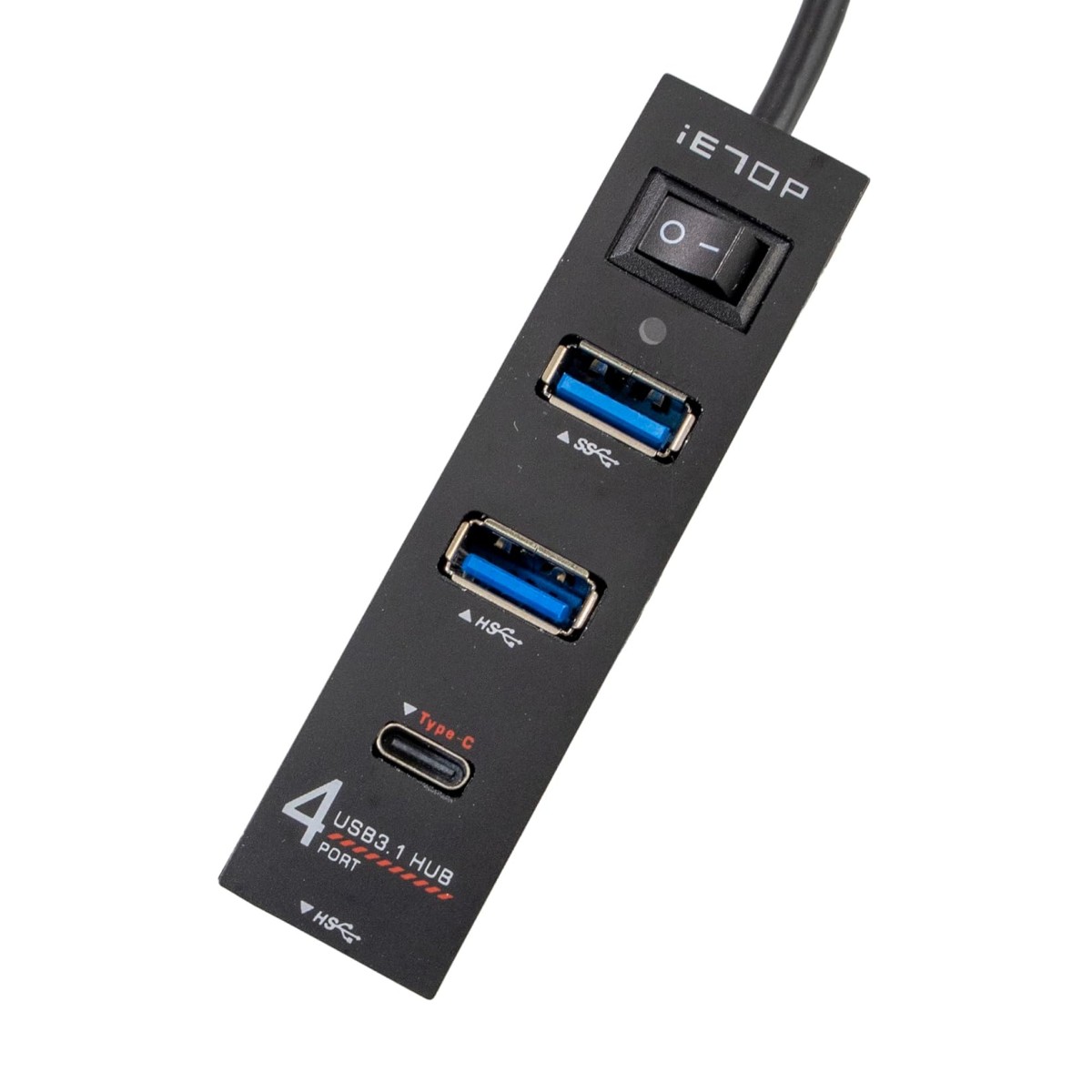 USB 3.1+ USB2.0 コンパクト スイッチ付き 4ポートハブ ブラック ハブ 25cm ケーブル 高速転送 入力 TypeA 出力 TypeA×3 TypeC×1 SE-U3-29A