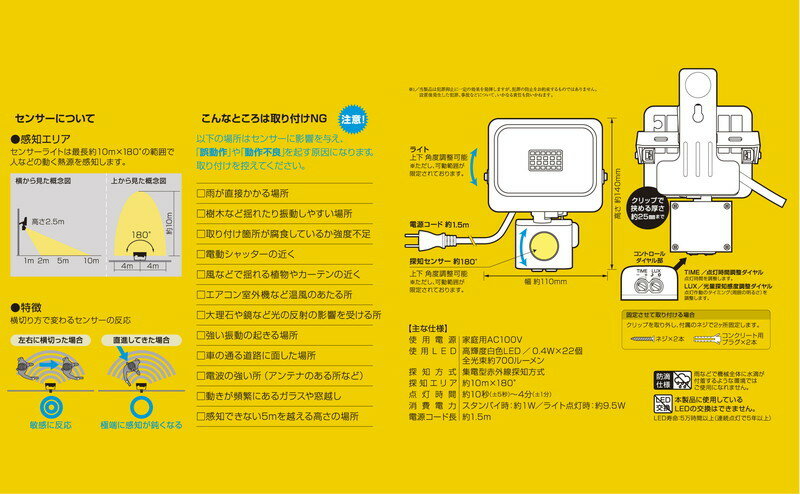 ����å�LED���󥵡��饤�� ������ ���� M9W-SLED