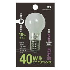 長寿命 ミニクリプトン 電球 40W形 口金17mm ガラス直径35mm ガラス色 白 1個 ※この製品は白熱電球です PS35-L36WW1P