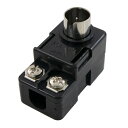マクサー電機 アンテナプラグ ワンタッチ 75Ω / 300Ω 兼用 黒 簡易包装品 1個 お使いになる際はケーブルの加工が必要です