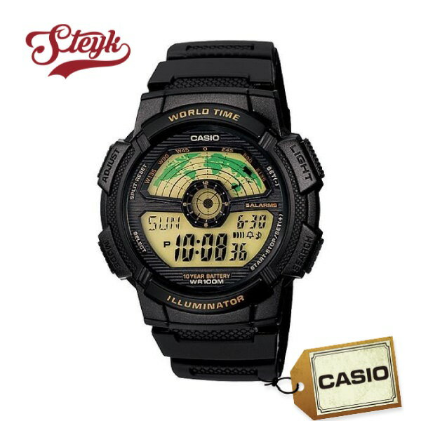 CASIO カシオ 腕時計 チープカシオ ワールドトラベラー デジタル AE-1100W-1B メン ...