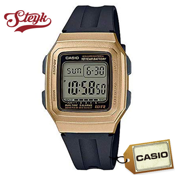 CASIO F-201WAM-9A カシオ 腕時計 デジタル STANDARD　スタンダード メンズ ブラック　ゴールド カジュアル