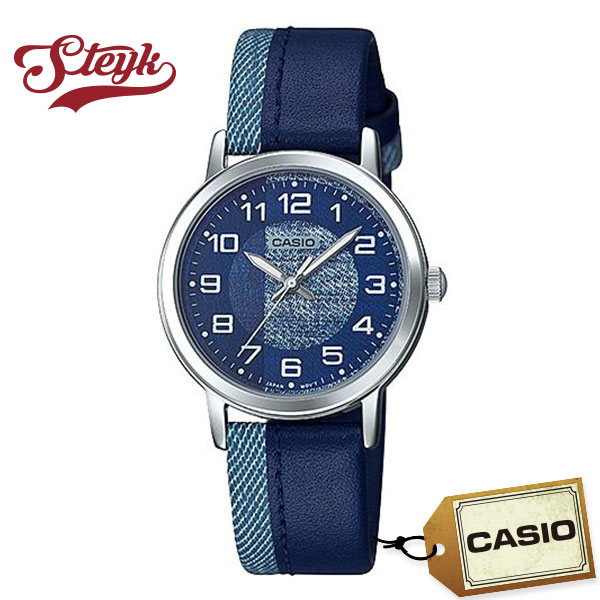 CASIO LTP-E159L-2B1 カシオ 腕時計 アナログ チープカシオ レディース ブルー デニム シルバー カジュアル