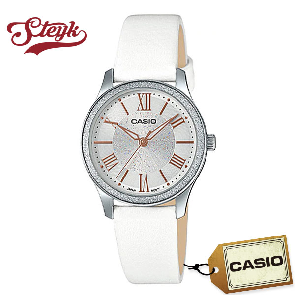 CASIO LTP-E164L-7A カシオ 腕時計 アナログ スタンダード レディース ホワイト シルバー カジュアル