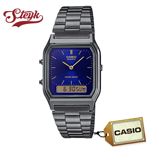 CASIO AQ-230GG-2A カシオ 腕時計 アナデジ スタンダード メンズ ネイビー ガンメタ カジュアル