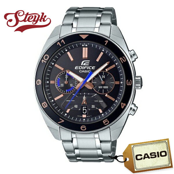 CASIO EFV-590D-1A カシオ 腕時計 アナログ EDIFICE エディフィス メンズ ブラック シルバー ローズゴールド カジュアル