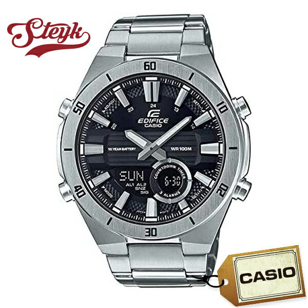 カシオ エディフィス 腕時計（メンズ） CASIO ERA-110D-1A カシオ 腕時計 アナデジ EDIFICE エディフィス メンズ ブラック シルバー カジュアル