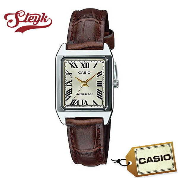 CASIO LTP-V007L-9B 카시오 손목시계 아날로그 스탠다드 레이디스 화이트 브라운 실버 캐주얼 비즈니스