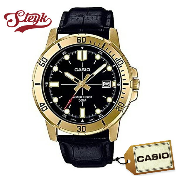 CASIO MTP-VD01GL-1E カシオ 腕時計 アナログ スタンダード メンズ ブラック ゴールド カジュアル