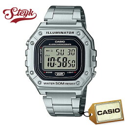 CASIO W-218HD-1A カシオ 腕時計 デジタル STANDARD スタンダード メンズ ブラック シルバー カジュアル