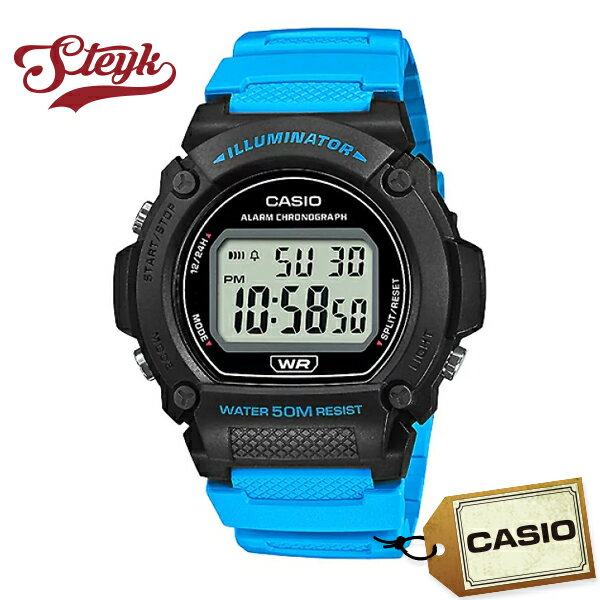 CASIO W-219H-2A2 カシオ 腕時計 デジタル メンズ ブラック ブルー カジュアル