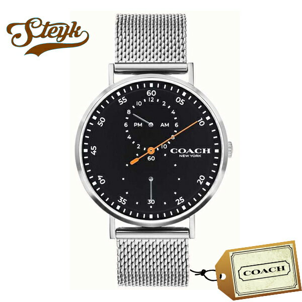 COACH 14602477 コーチ 腕時計 アナログ CHARLES メンズ ブラック シルバー カジュアル