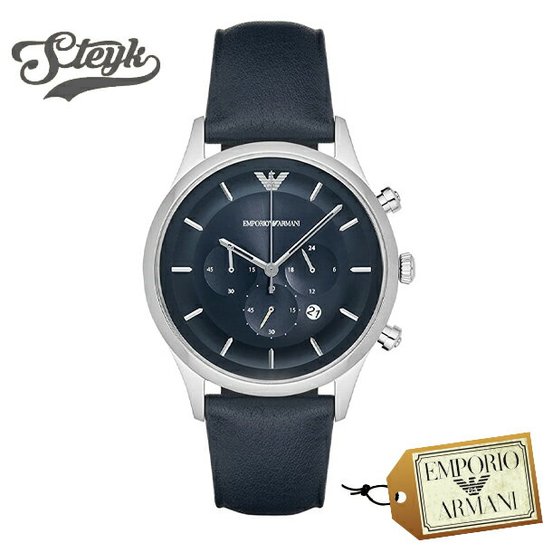Emporio Armani AR11018 エンポリオアルマーニ 腕時計 アナログ クロノグラフ メンズ ダークネイビー カジュアル