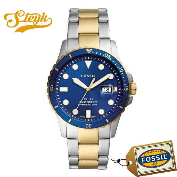 フォッシル 腕時計（メンズ） FOSSIL FS5742 フォッシル 腕時計 アナログ FB-01 メンズ ブルー ゴールド シルバー カジュアル