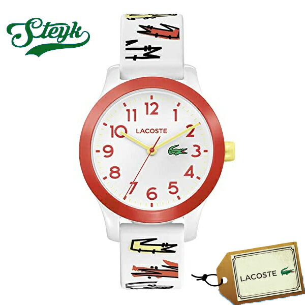 【30日23:59まで！店内ポイント最大36倍】LACOSTE 2030018 ラコステ 腕時計 アナログ LACOSTE.12.12 KIDS キッズ ホワイト オレンジ 柄 カジュアル