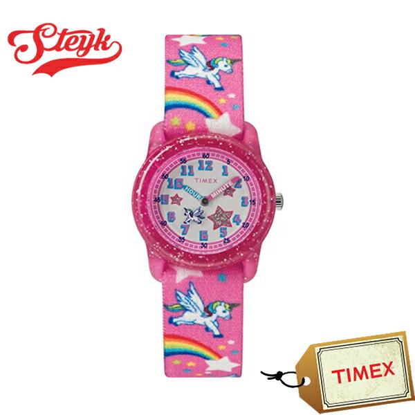 TIMEX TW7C25500 タイメックス 腕時計 アナログ タイムティーチャー くま キッズ ホワイト ピンク カジュアル