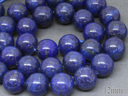 樂天商城 - 天然石 ラピスラズリ 連売 丸玉12mm1本 約39cm/連売り