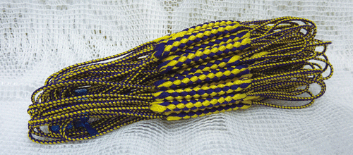 ストラップパーツ　根付紐（両紐）50本　紫黄