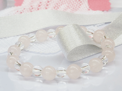 天然石ブレスレット（シンプルシリーズ）ローズクオーツ