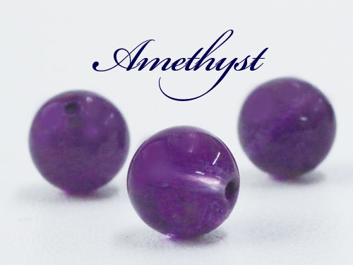 天然石　アメジストAA　丸玉10mm　3�