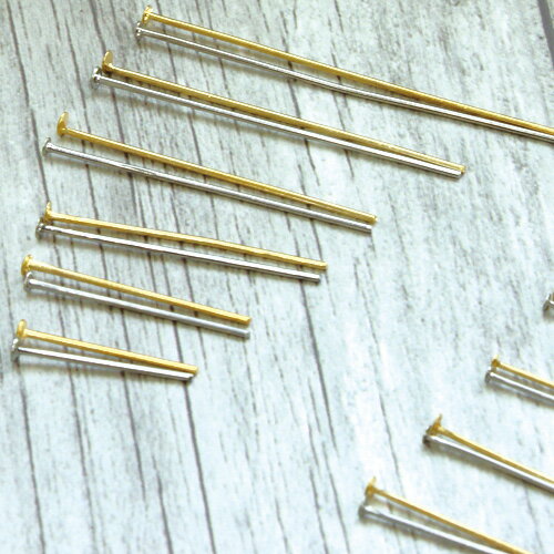 Tピン 真鍮製 Tピンパーツ 5g メッキ色2色・種類豊富 アクセサリー製作 ハンドメイド