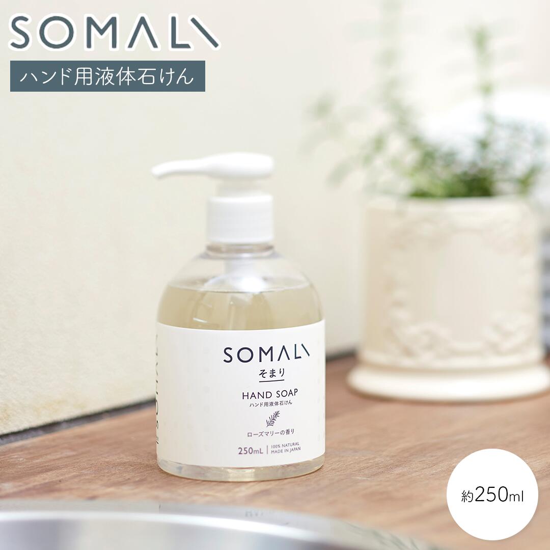 木村石鹸 SOMALI ハンドソープ 300ml ハンド用液体石けん ソマリ 液体石鹼 敏感肌 乾燥肌 天然素材 日本製 おしゃれ ボトル ギフト 手荒れ 手洗い 天然由来 保湿 精油