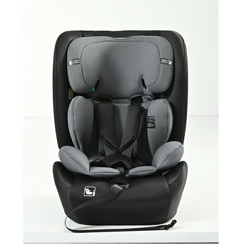 【トップテザー】安全基準R129 チャイルドシート ISOFIX 約15ヶ月〜12歳 76〜150cm ジュニアシート 調節可能 洗える ベビーシート 出産祝い 車【ブラック+ダークグレー 】