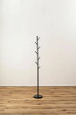 東谷 ポールハンガー ハンガー 収納 スチール コートハンガー 帽子 カバン 幅26cm 奥行26cm スリム シンプル おしゃれ 新生活 ブラック