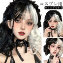 【レビュー特典 20%OFF】ウィッグ コスプレ ハロウィン 黒白魔女 ショート かつら カール フルウィッグ 女性 自然 前髪あり ヘアクリップ ヘアネット付...