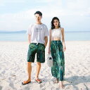 【レビュー特典 20%OFF】メンズ水着セットアップ 上下セット Tシャツ&サーフパンツ カップル水着 セパレート 大きいサイズ 体型カバー 韓国風 ハワイ 海...