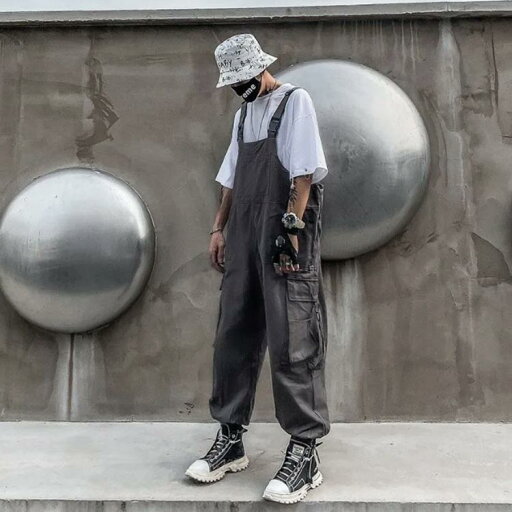 【レビュー特典 20%OFF】メンズ ヒップホップ パンツ 作業着 ズボン サロペット ストレッチ オールインワン ストリート系 サロペット つなぎ ワーカー オーバーオール カッコイイ サルエルパンツ カジュアル リッラクス 男性 ロングパンツ 男女兼用 大きいサイズ 無