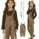 【レビュー特典 10%OFF】サロペット セットアップ 2点セット 女の子 キッズ ジュニア ゆったり オーバーオール 長袖Tシャツ 無地 シンプル 子供服 春...