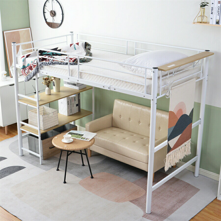 パイプベッドロフトベッドシングルコ...