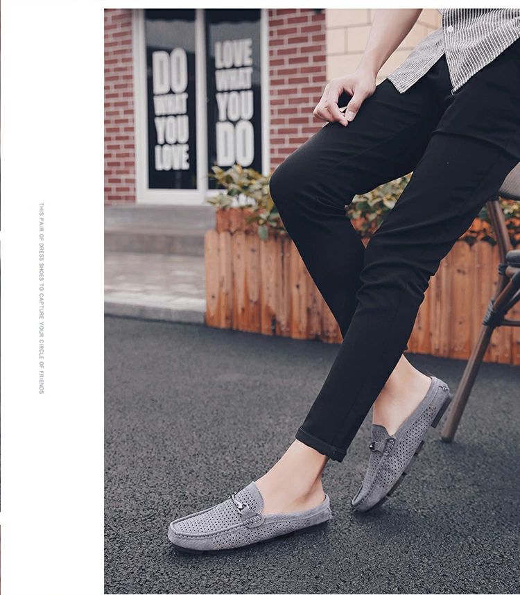 【レビュー特典 20％OFF】歩きやすい 吸汗性 通気性 レザーサンダル モカシン スリッポン ローファー デッキ ローファーサンダル サンダル メンズ 大人カジュアル ドライビングシューズ 軽量 人気