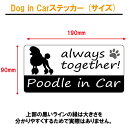 プードル poodle in Car ステッカー プリントタイプ 【dog in car ドッグ インカー 犬 シール デカール】【文字変更可】 3