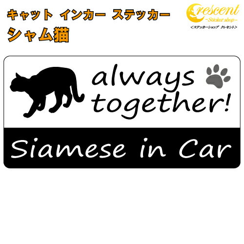 商品説明 猫ちゃん大好き♪な気持ちをステッカーで作ってみました！ always together! いつも一緒！ 下の文字は4種類からお選びいただけます。 Cat in Car Cat on Board 英語表記の猫名　in Car 英語表記の猫名　on Board 猫名の所は愛猫のお名前を指定することも可能です♪ 日本語でも英語でも大丈夫！ 変更は無料です。 さらに！！ 左のシルエットですが、愛猫の写真へ変更することができるんです！ 写真の変更が+500円のオプションとなります。 ご注文後、メールで写真をお送りください。 飼い主さんだけのステッカーになりますよ♪ お出かけ先などで猫好きの方の話題になること間違いなし！ 文字の指定方法 ステッカーの仕様 当店のフルカラーステッカーは表面にUVカットを兼ねたラミネート加工を行っております。 対抗年数：5年なので長期間貼っていても色褪せません！ 水に濡れても大丈夫な素材ですので雨も全く問題ありません。 そのうえ洗車機を使用しても剥がれることはありませんので安心です♪ サイズ愛猫との楽しいドライブ♪ちょっと自慢したいうちの子、そんな気持ちをステッカーにしました♪