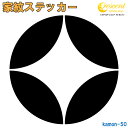 家紋ステッカー 【七宝】【5サイズ 全26色 K050】【お盆 刀剣 剣道 防具 胴 提灯 戦国 武将 シール デカール スマホ 車 バイク ヘルメット 傷隠し】【オーダー】