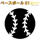 野球 ボール ステッカー 01【5サイズ 全26色】【クラブ チーム ソフトボール 中学 高校 引率 baseball softball シール デカール スマホ 車 バイク ヘルメット 傷隠し】