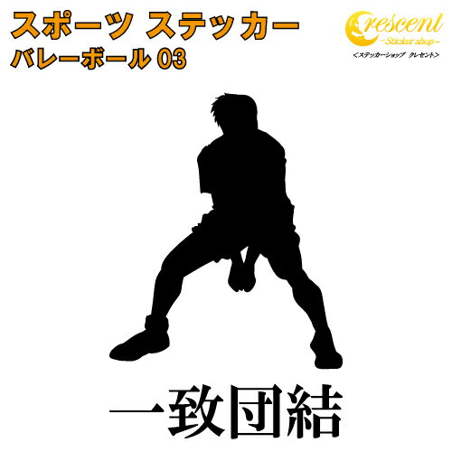 バレーボール ステッカー スポーツ 部活 応援 03【全26色 スローガン30種類】【クラブ チーム 標語 中学 高校 引率 volleyball】