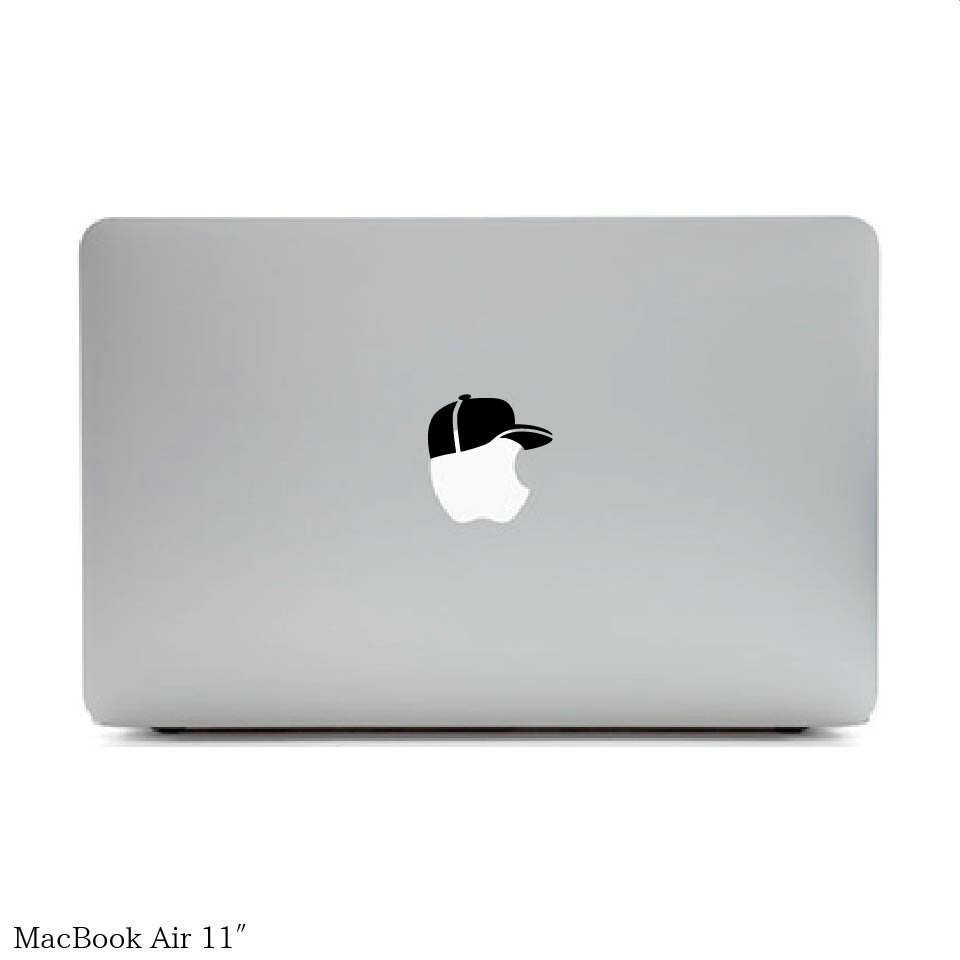 【全機種対応】MacBookステッカースキンシール野球帽rdquo;caprdquo;MacBookAirPro12131516M1