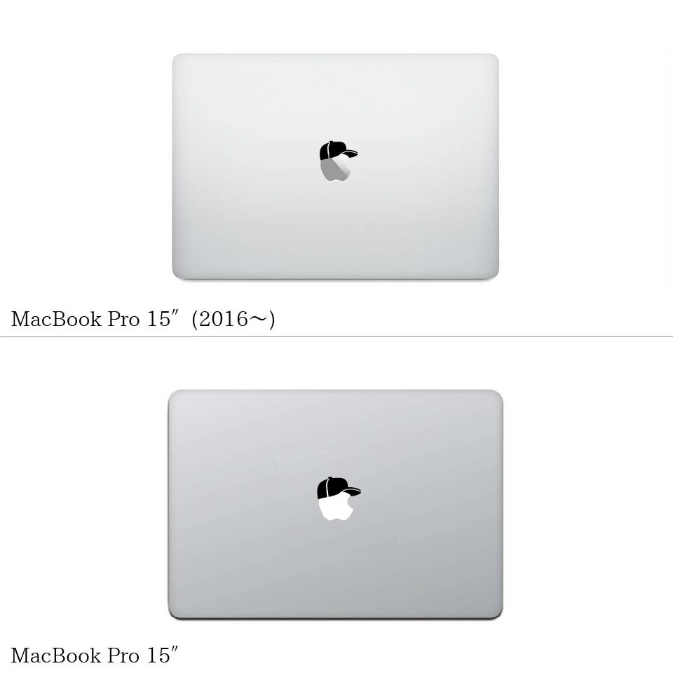 【全機種対応】MacBookステッカースキンシール野球帽rdquo;caprdquo;MacBookAirPro12131516M1